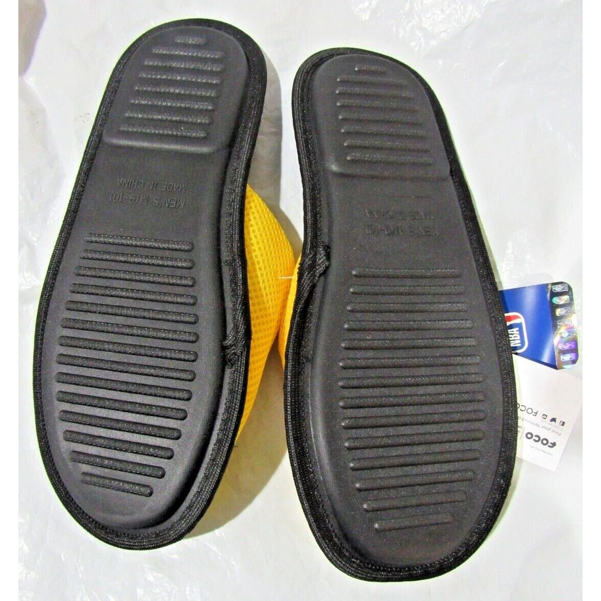 NBA Los Angeles Lakers Mesh Slide Slippers Striped Sole Size L by FOCO