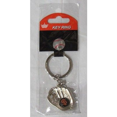 MLB Chrome Glove With Logo in Palm Key Chain San Francisco Giants AMINCO