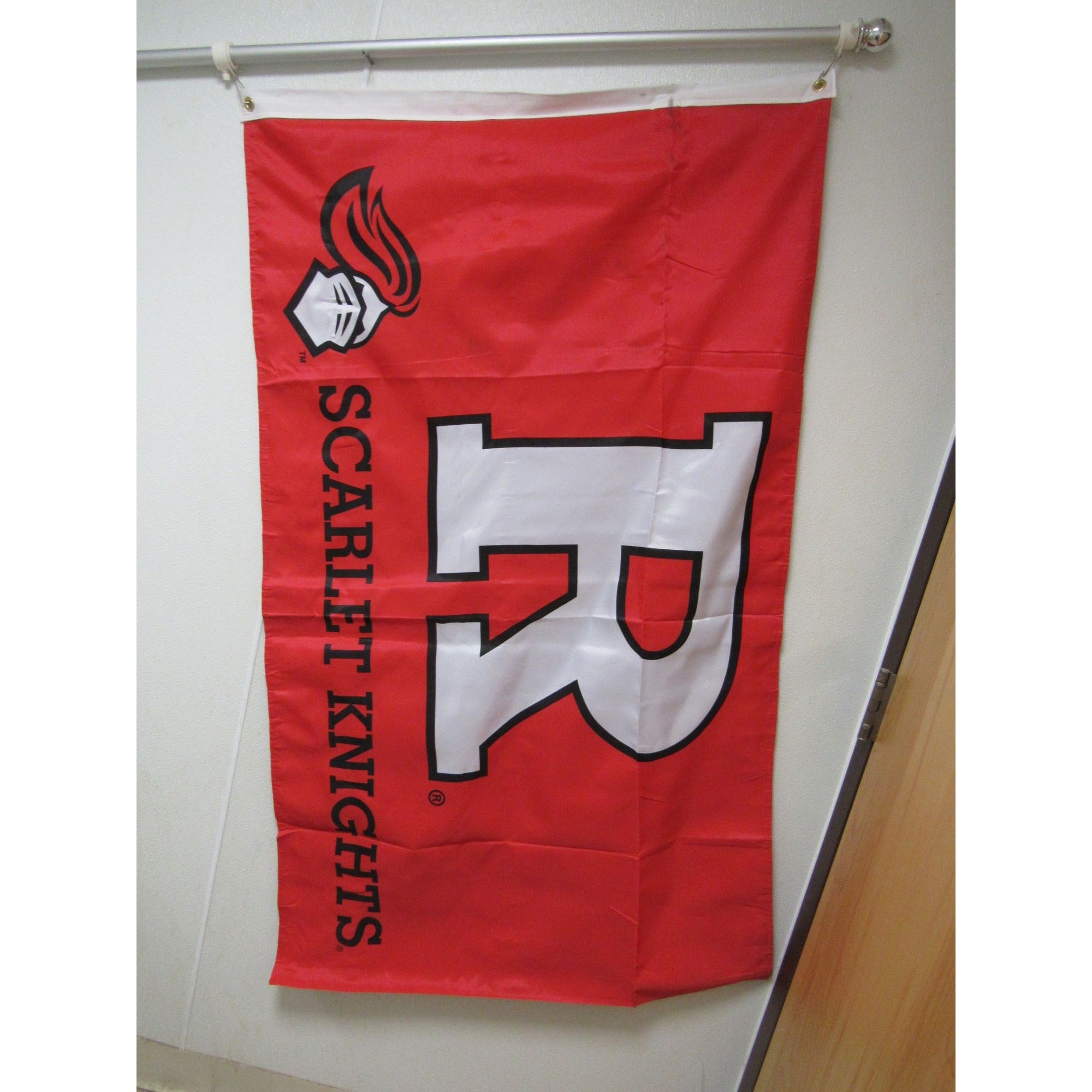 NCAA Rutgers Scarlet Knights 3'x5' Polyester 2 sided Flag and 6" Pole