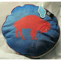 NFL Buffalo Bills Throwback Logo on 16" Diameter Cloud Pillow by Northwest