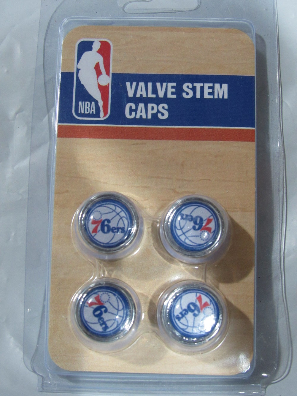 NBA Philadelphia 76ers Chrome Tire Valve Stem Caps by WinCraft