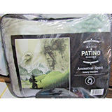 Mario Patino "Ancestral Spirit" Native American Mountains Eagle Plush Blanket Queen