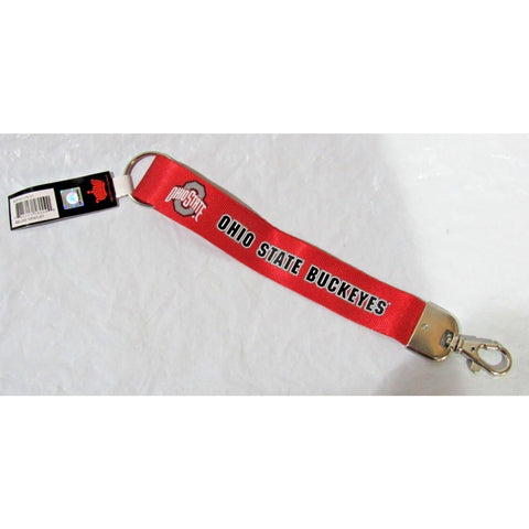 NCAA Ohio State Buckeyes Wristlet Key Chains Hook and Ring 9" Long by Aminco