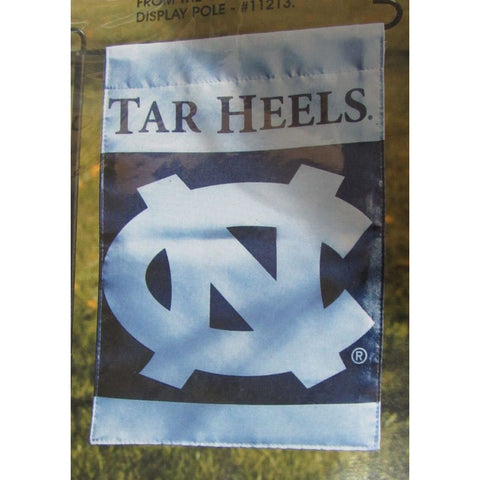 NCAA  North Carolina Tar Heels Logo on 2-Sided 13"x18" Garden Flag by BSI