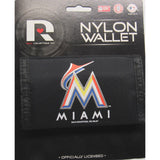 MLB Miami Marlins Tri-fold Nylon Wallet with Printed Logo