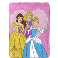 Disney's Princess Belle Cinderella Rapunzel Plush Raschel Blanket 60X80