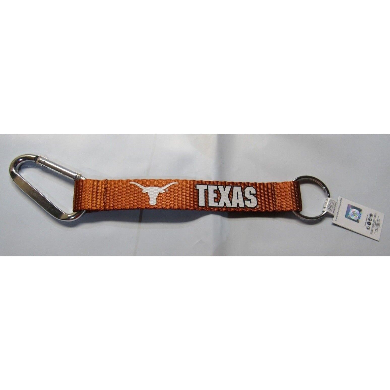 NCAA Texas Longhorns Wristlet Carabiner w/Key Ring 8.5" long by Aminco