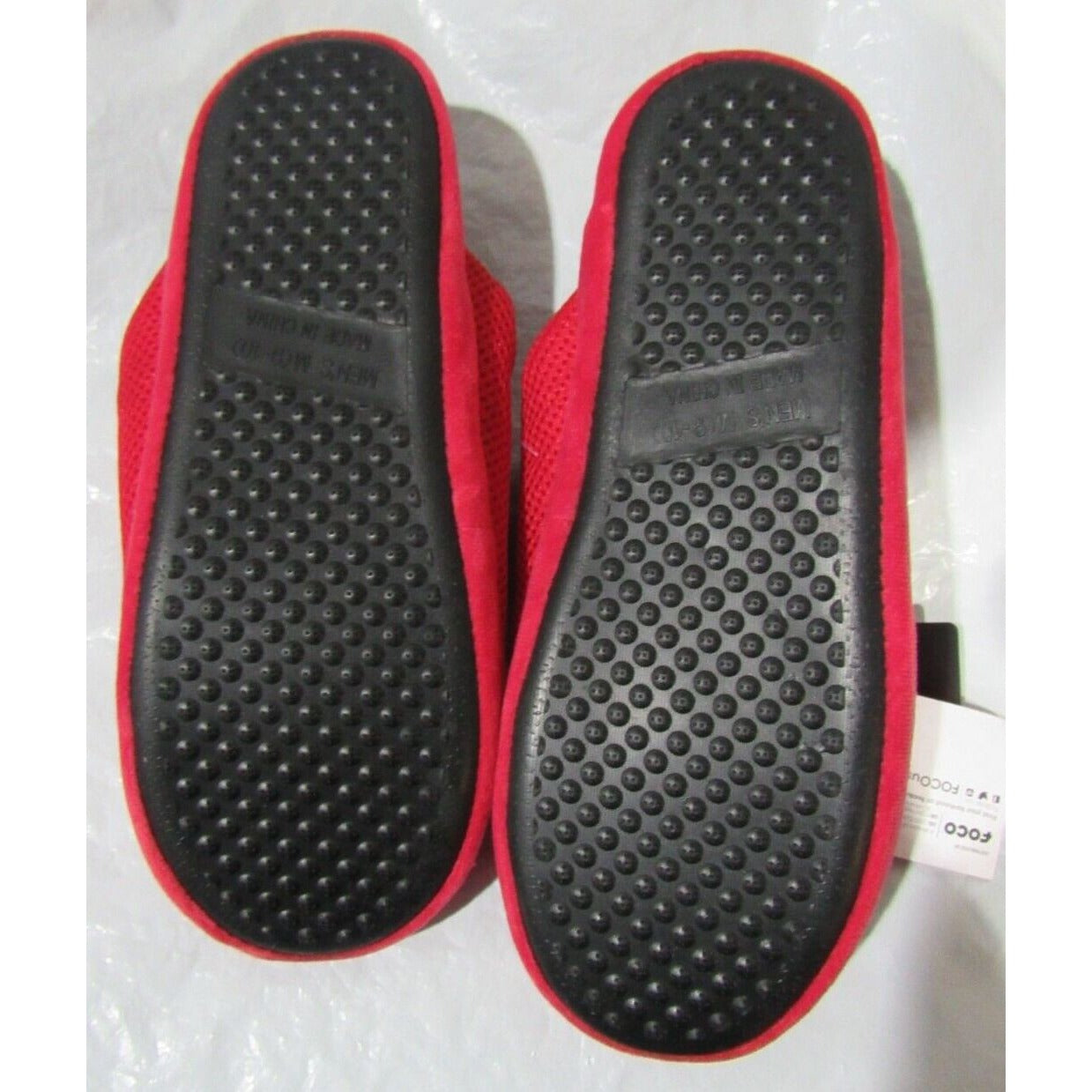 NFL San Francisco 49ers Logo Mesh Slide Slippers Dot Sole Size Men Large FOCO