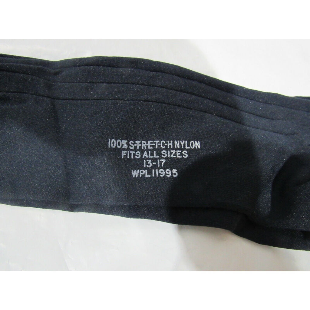 New Vintage PIERRE CARDIN Stripped Navy Blue Nylon Men's Dress Socks Size 13-17