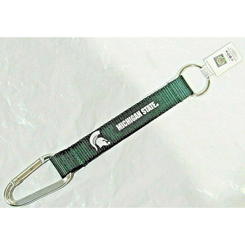 NCAA Michigan State Spartans Wristlet Carabiner w/Key Ring 8.5" long by Aminco