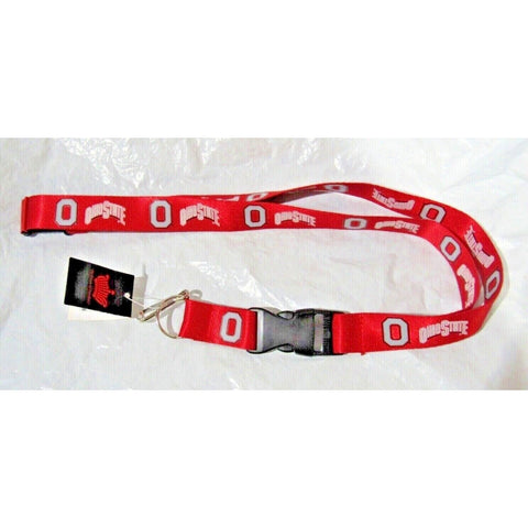 NCAA Ohio State Buckeyes Gray O w/Curved Name Lanyard 24" Long 3/4" Wide by Aminco