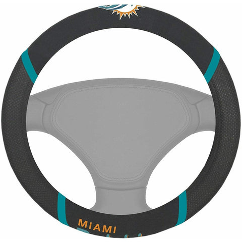 NFL Miami Dolphins Embroidered Mesh Steering Wheel Cover by FanMats