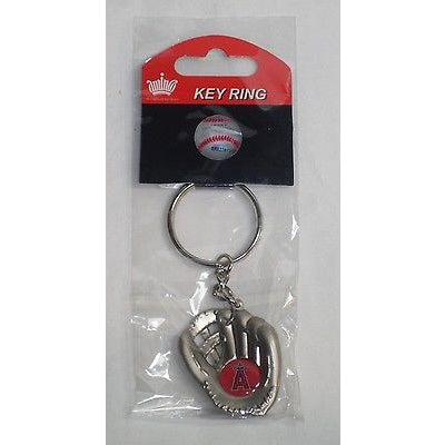 MLB Chrome Glove With Logo in Palm Key Chain Anaheim Angels AMINCO