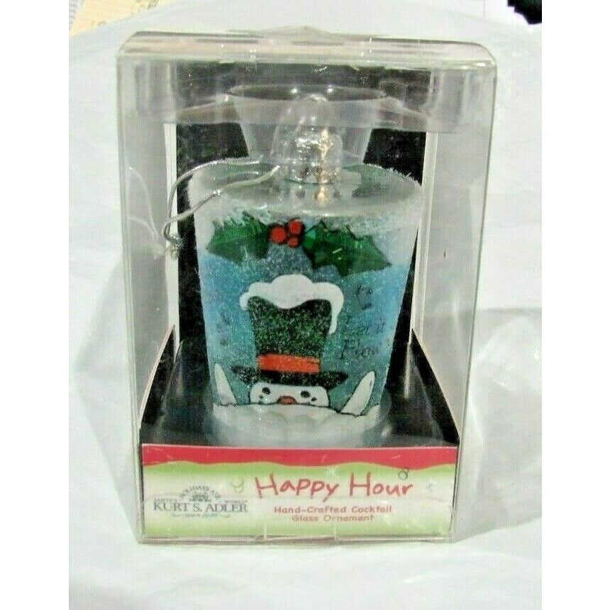Happy Hour Hand-Crafted Cocktail 2.75" Glass Ornament by Kurt S. Adler