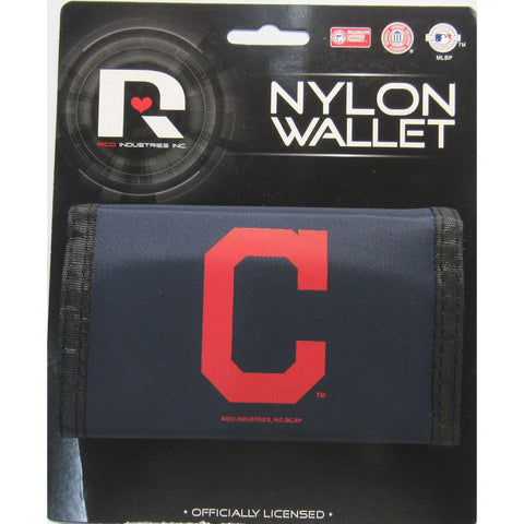 MLB Cleveland Indians Tri-fold Nylon Wallet with Printed Logo