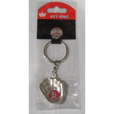 MLB Chrome Glove With Logo in Palm Key Chain ST. Louis Cardinals AMINCO