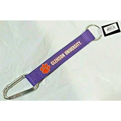 NCAA Clemson Tigers Wristlet Carabiner w/Key Ring 8.5" long by Aminco