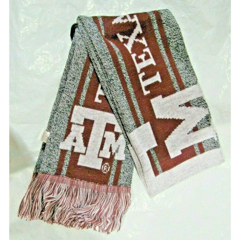 NCAA Texas A&M Aggies 2021 Gray Big Logo Scarf 64" by 7" by FOCO