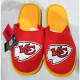 NFL Kansas City Chiefs Mesh Slide Slippers Striped Sole Size S by FOCO