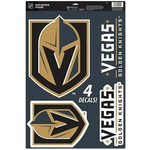 NHL Vegas Golden Knights 11" x 17" Ultra Decals / Multi-Use Decals 4ct Sheet