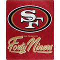 NFL San Francisco 49ers Royal Plush Raschel Throw Blanket Signature Design 50x60