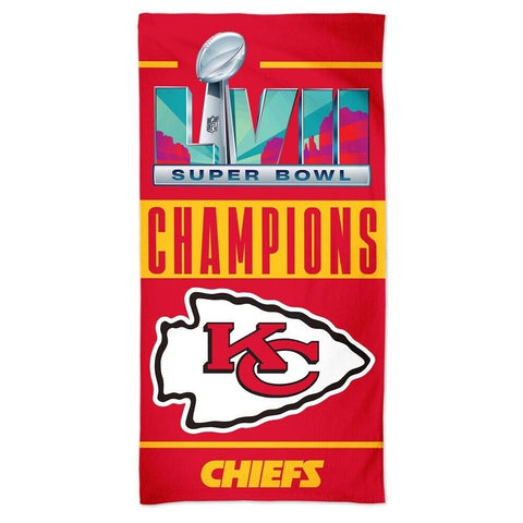 NFL Kansas City Chiefs Super Bowl LVII Champion Beach Towel 30" by 60"