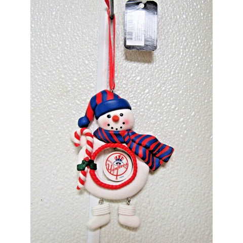 MLB New York Yankees Clay Dough Snowman Christmas Ornament by Team Sports America