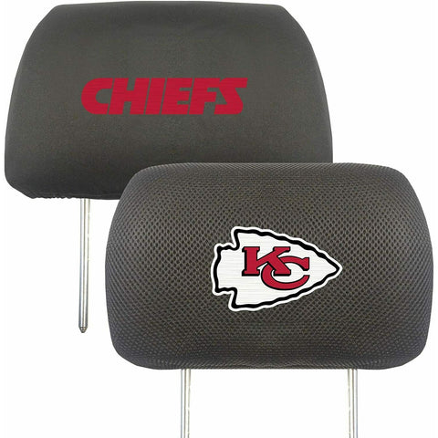 NFL Kansas City Chiefs 1 Pair Headrest Cover Two Side Embroidered Fanmats