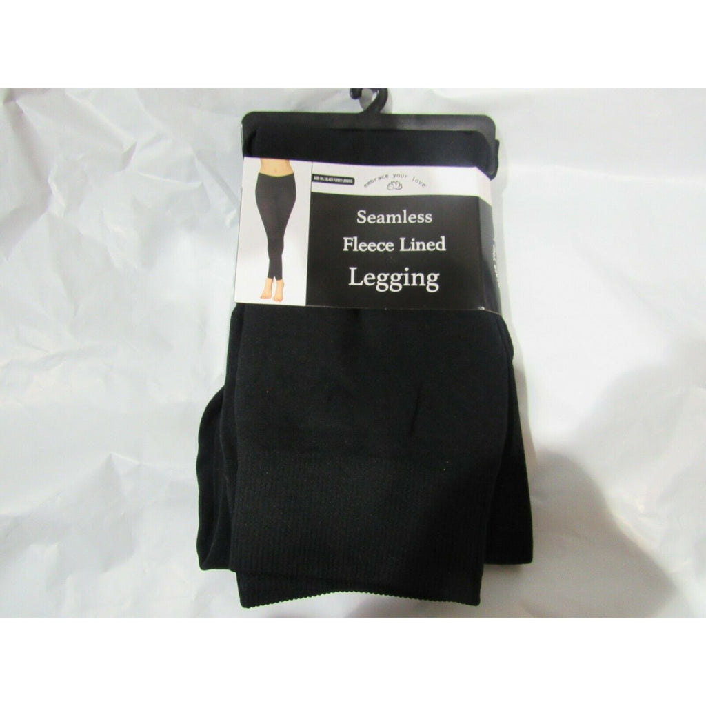 Embrace your Love Fleece Lined Seamless Leggings Black M/L