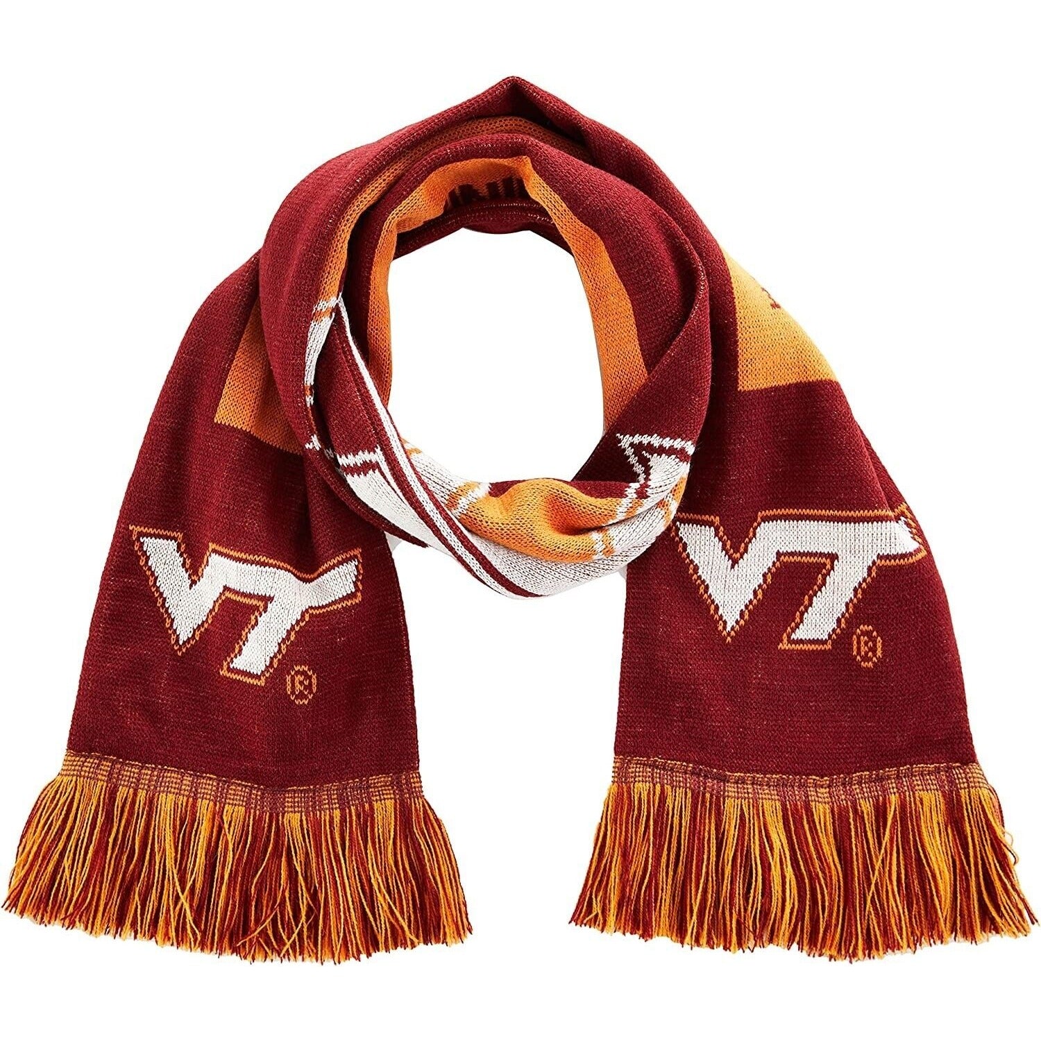 NCAA Virginia Tech Hokies 2016 Big Logo Maroon Scarf 64" by 7" by FOCO