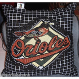 MLB NWT 20x20 JACQUARD PILLOW - BALTIMORE ORIOLES