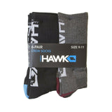 Tony Hawk Crew Socks 2 each Black White Gray 9-11 X-Games Skate Boarding Socks