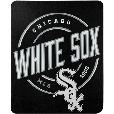 MLB Chicago White Sox Rolled Fleece Blanket 50" by 60" Style Called Campaign