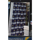 NFL 72 X 72 Inch Fabric Shower Curtain San Diego Chargers