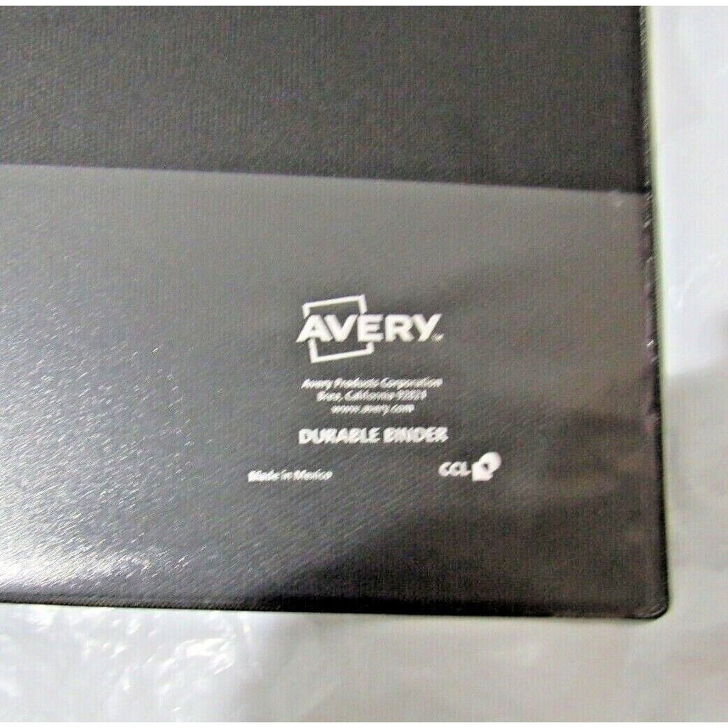 2 Avery White w/Black Flowers Durable Clear Cover 1" Round Rings 175 Pg