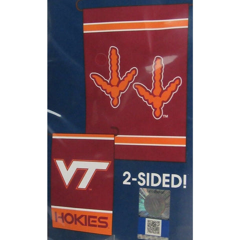 NCAA 2 different Virginia Tech Hokies Logos on 2-Sided 12.5"x18" Garden Flag