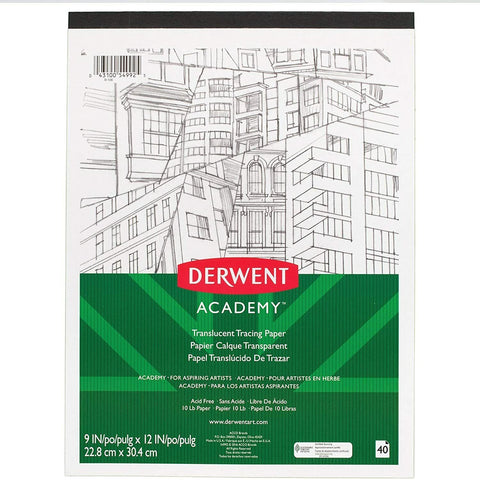Derwent Academy Tracing Paper Pad Translucent 40 Sheets 9" x 12" (54992)