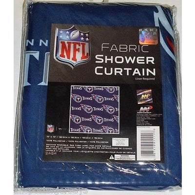 NFL 72 X 72 Inch Fabric Shower Curtain Tennessee Titans