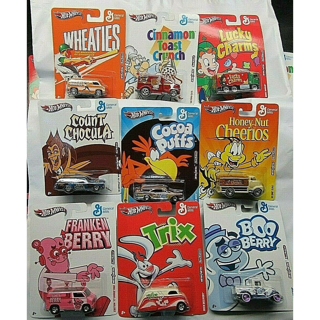 HOT WHEELS Pop Culture 2011 GENERAL MILLS Complete Set of 9