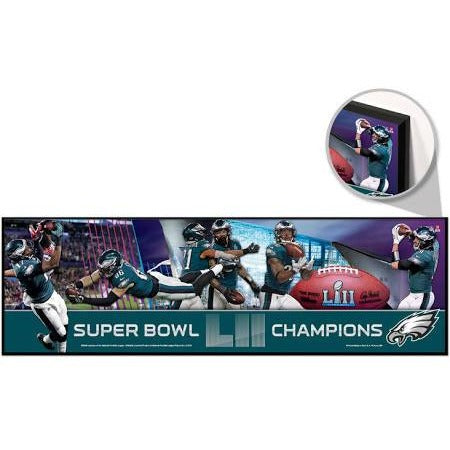 Philadelphia Eagles Super Bowl LII Wooden Sign 9" by 30"WinCraft