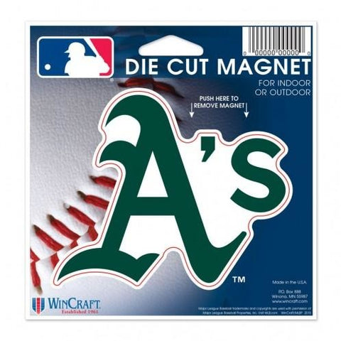 MLB Oakland Athletics Logo 4 inch Auto Magnet by WinCraft
