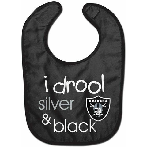 NFL Las Vegas Raiders Infant ALL PRO Baby Bib i drool silver & black