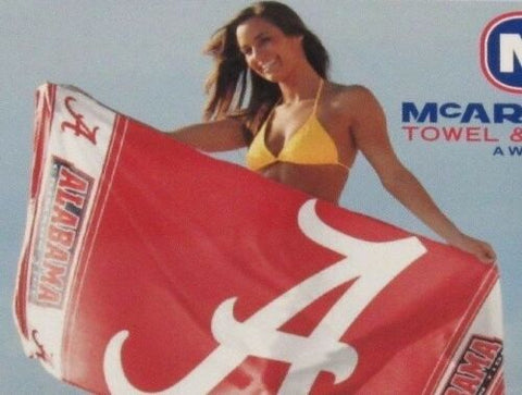 NCAA Alabama Crimson Tide Beach Towel Horizontal Logo 30" by 60" by WinCraft