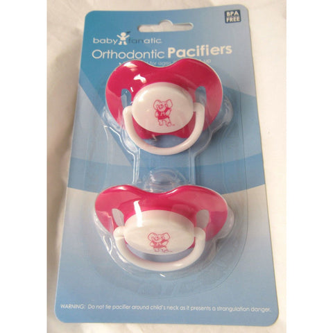 NCAA Alabama Crimson Tide Pink Pacifiers Set of 2 w/ Solid Shield on Card