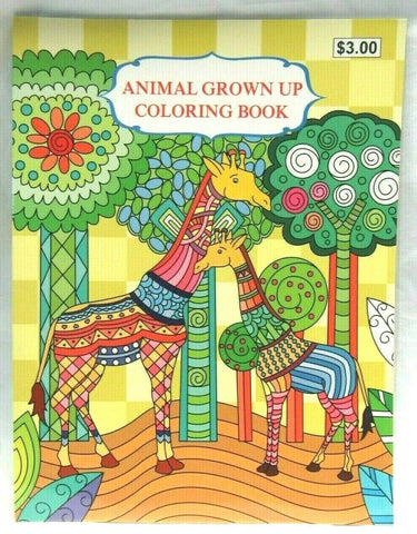 Grown Up Adult Coloring Book Animals Birds Fish Owl Bear Dolphin etc... 32 Pages