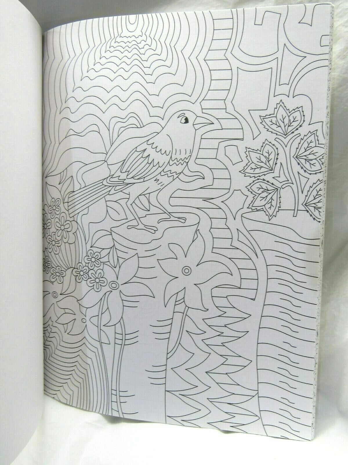 Grown Up Adult Coloring Book Animals Birds Fish Owl Bear Dolphin etc... 32 Pages