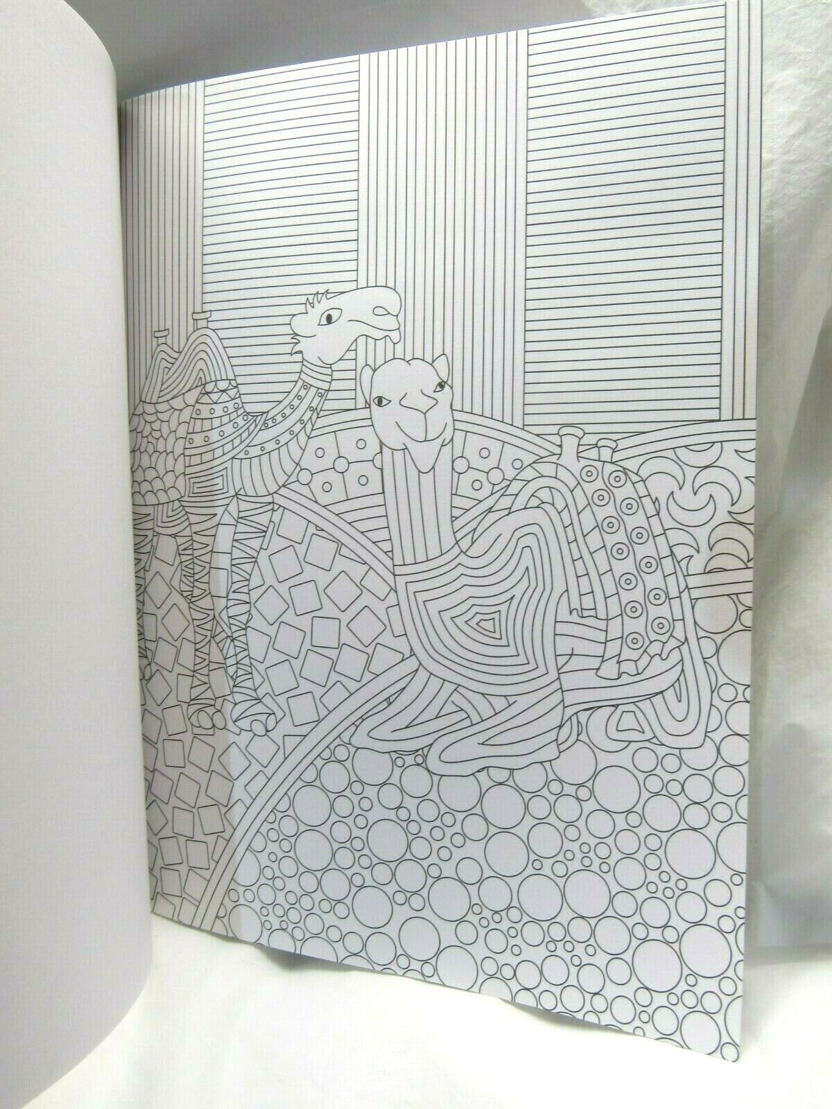 Grown Up Adult Coloring Book Animals Birds Fish Owl Bear Dolphin etc... 32 Pages