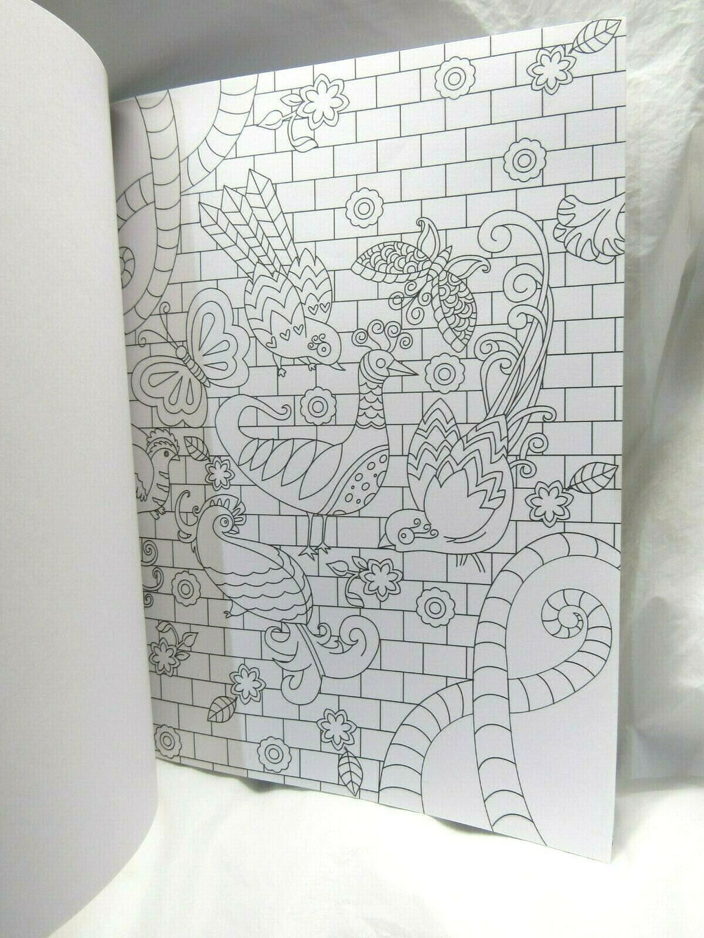 Grown Up Adult Coloring Book Animals Birds Fish Owl Bear Dolphin etc... 32 Pages