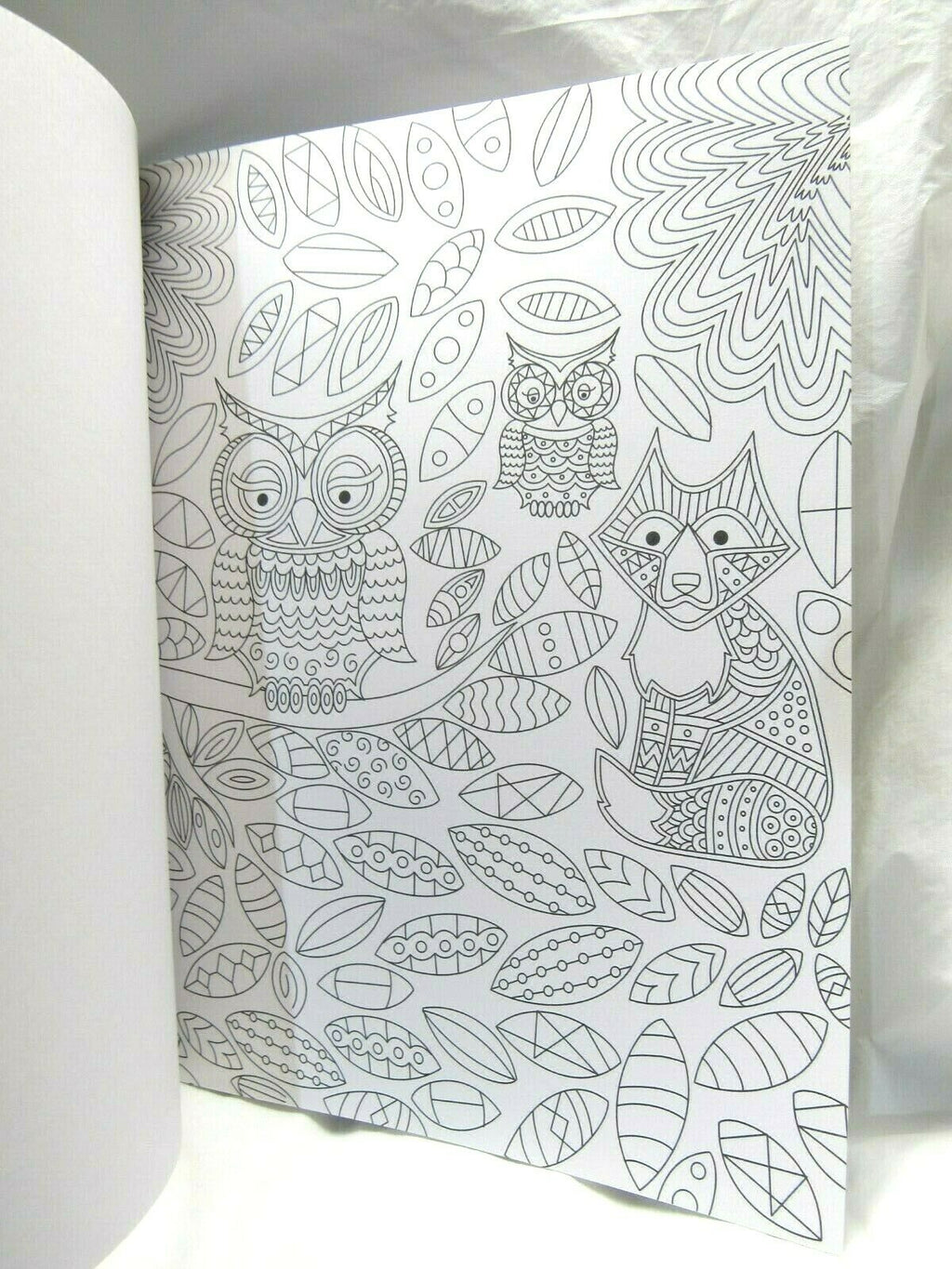 Grown Up Adult Coloring Book Animals Birds Fish Owl Bear Dolphin etc... 32 Pages