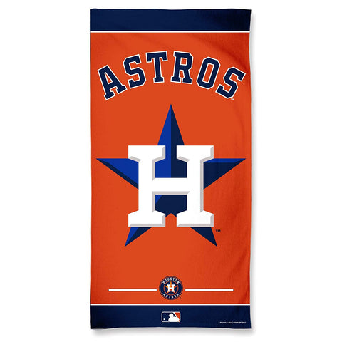 MLB Houston Astros Vertical Logo on Beach Towel 30"x60" WinCraft